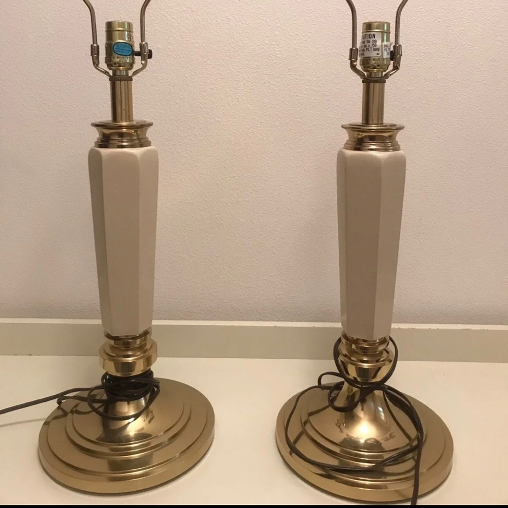 Stiffel lamps with Lenox Porcelain